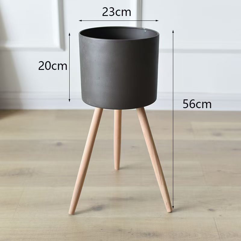 Plant Pot with Wooden Stand | Kelmera