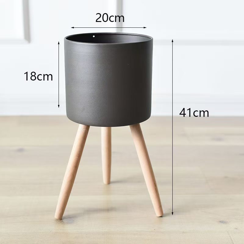 Plant Pot with Wooden Stand | Kelmera