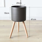 Plant Pot with Wooden Stand | Kelmera
