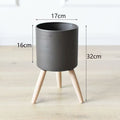 Plant Pot with Wooden Stand | Kelmera