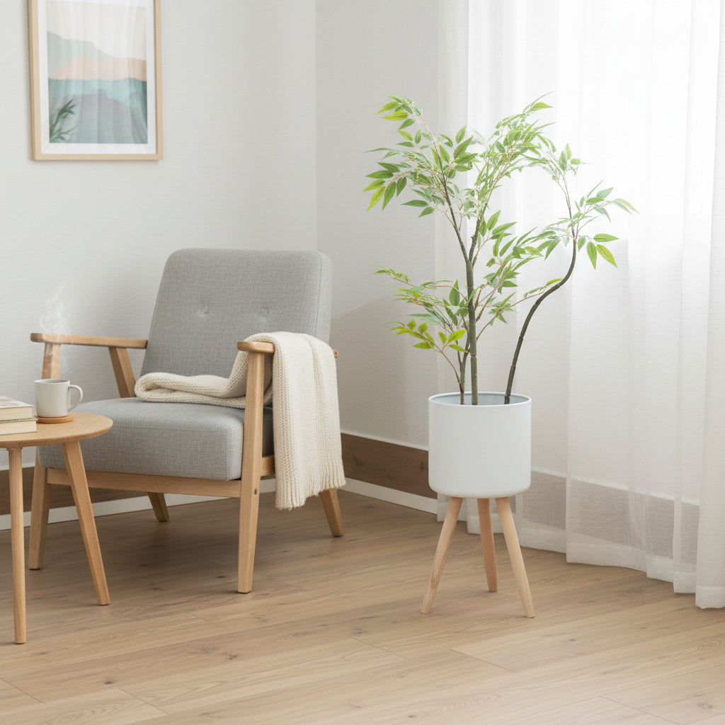 Plant Pot with Wooden Stand | Kelmera