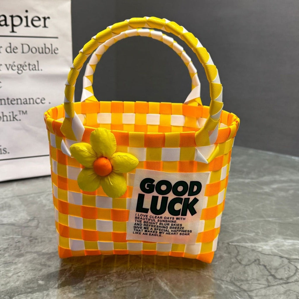 Playful and Colorful Basket Bag | Kelmera