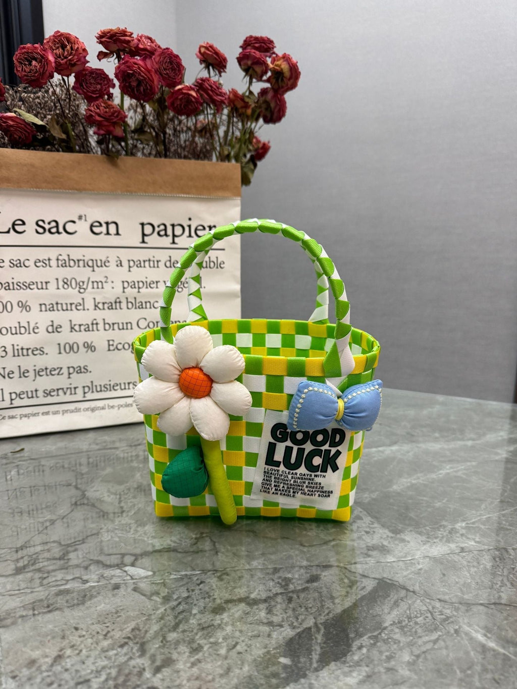 Playful and Colorful Basket Bag | Kelmera