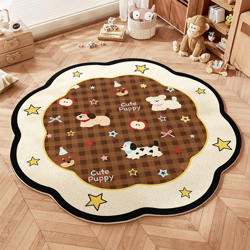 Playful Animal-Themed Round Area Rug | Kelmera