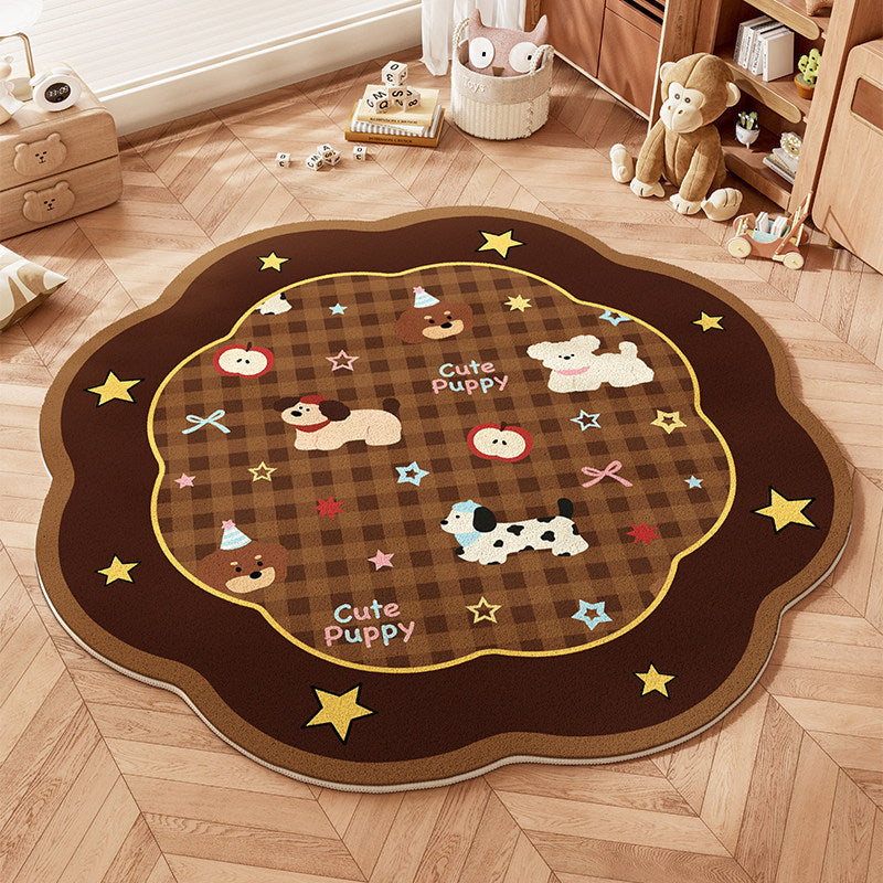 Playful Animal-Themed Round Area Rug | Kelmera