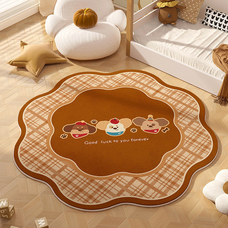 Playful Animal-Themed Round Area Rug | Kelmera