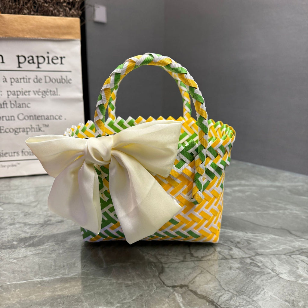 Playful Basket Bag with Bow | Kelmera