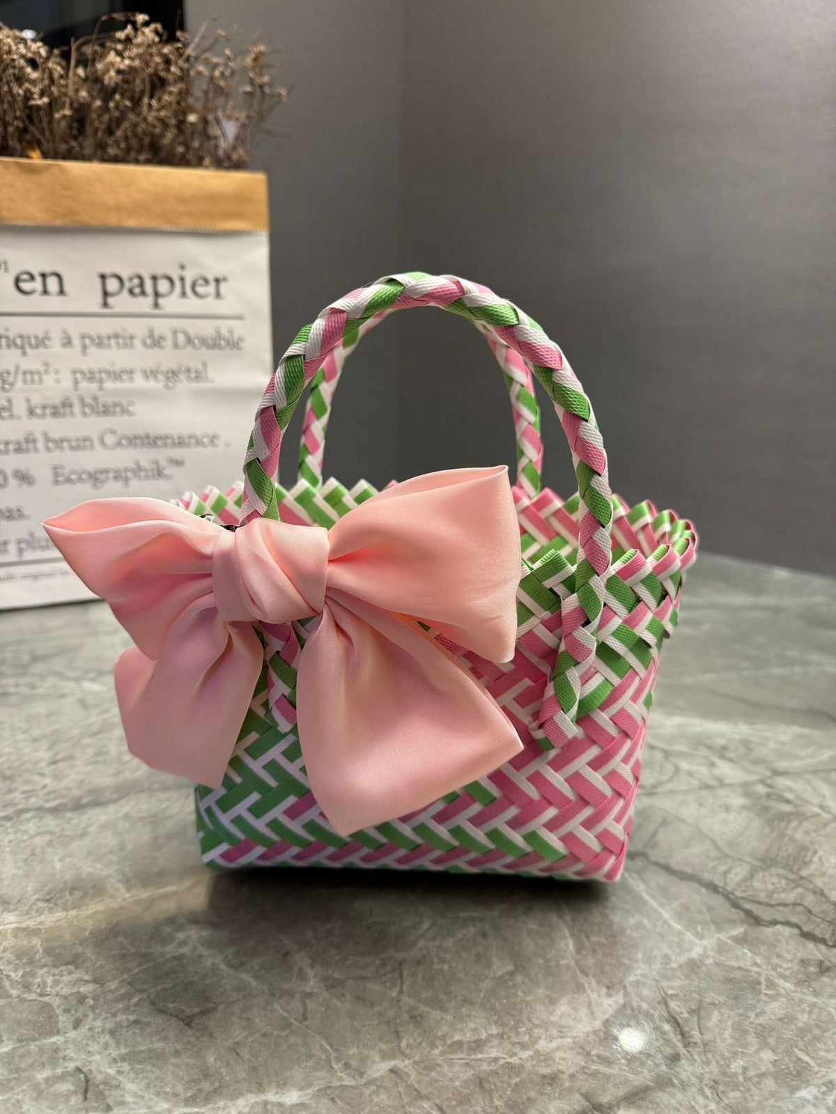 Playful Basket Bag with Bow | Kelmera