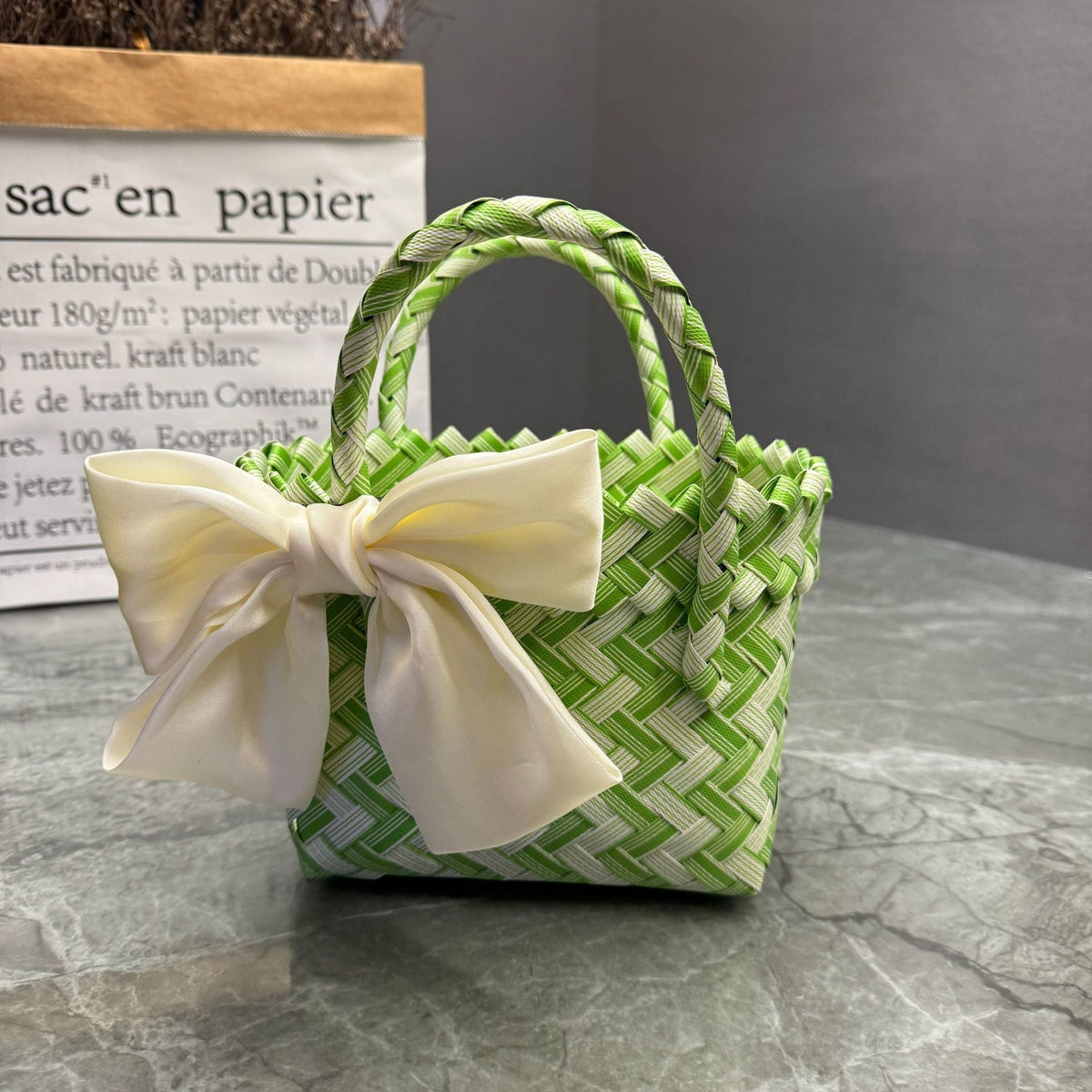 Playful Basket Bag with Bow | Kelmera