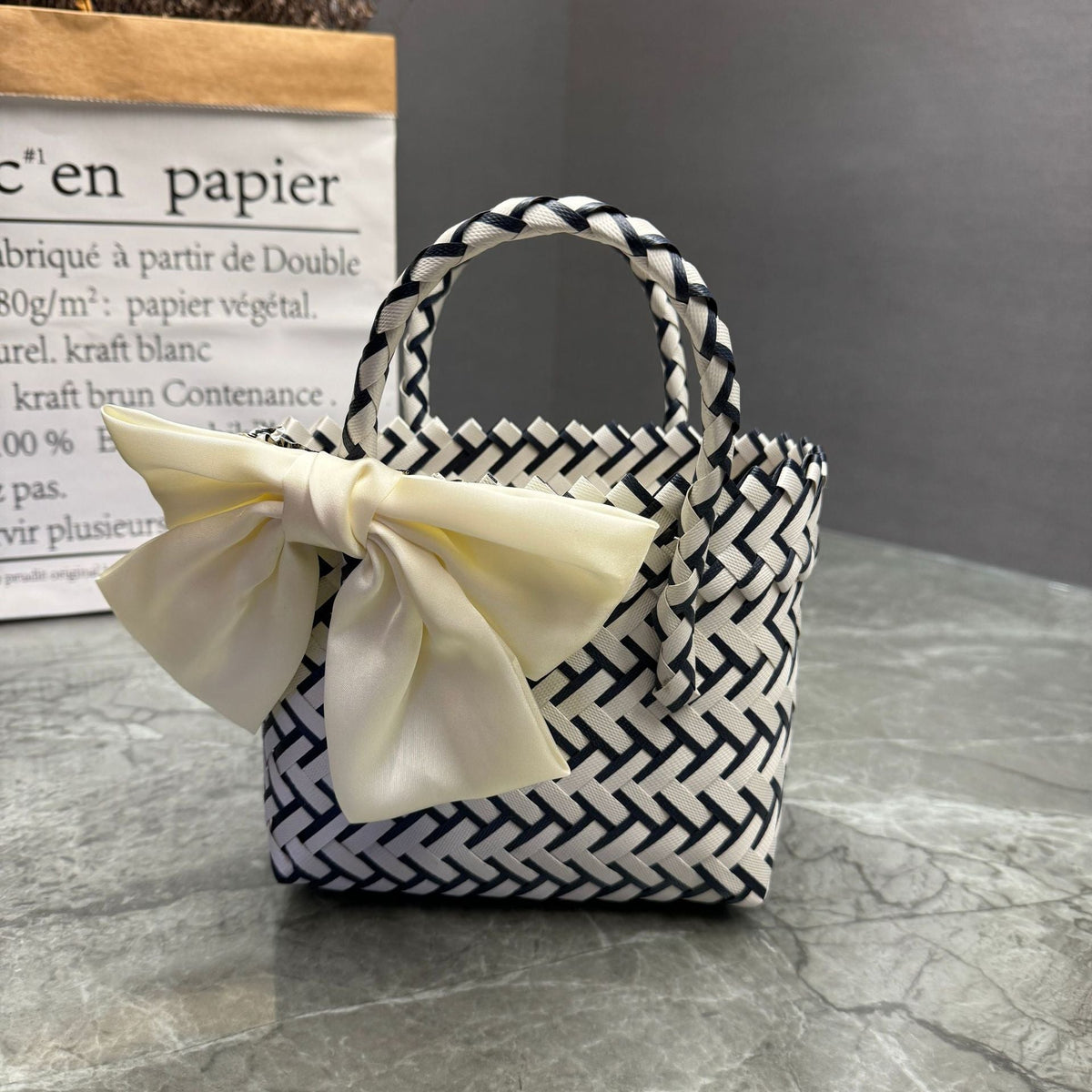Playful Basket Bag with Bow | Kelmera