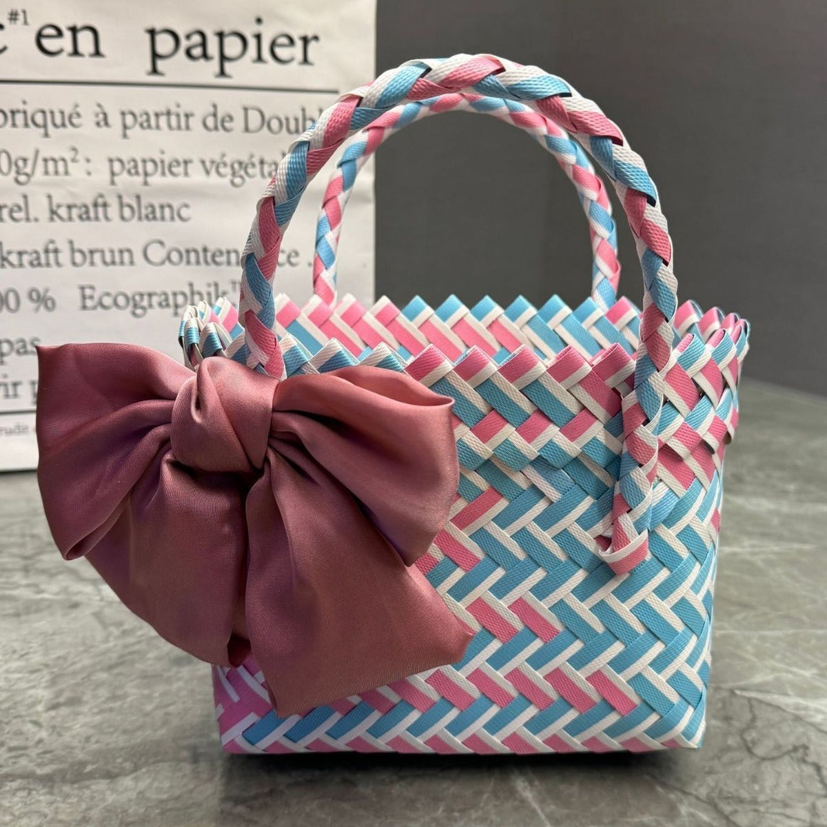 Playful Basket Bag with Bow | Kelmera