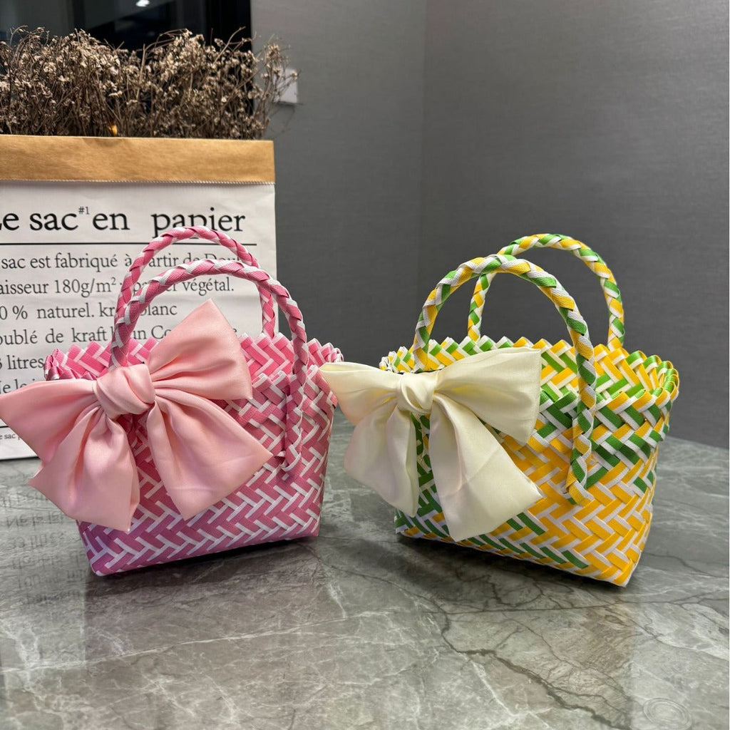 Playful Basket Bag with Bow | Kelmera