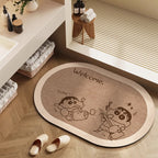 Playful Cartoon Character Bath Mat | Kelmera