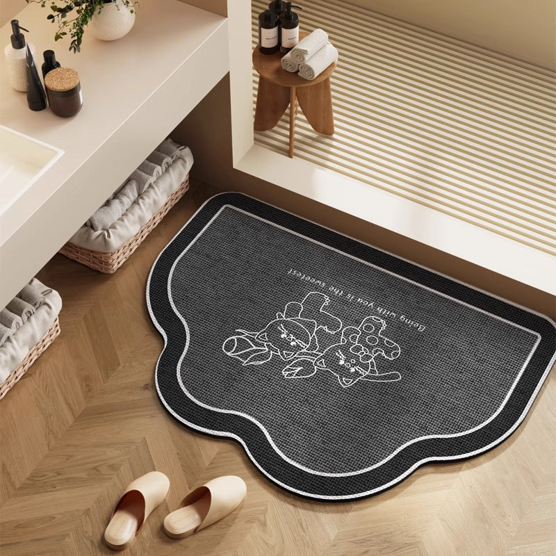 Playful Cartoon Character Bath Mat | Kelmera