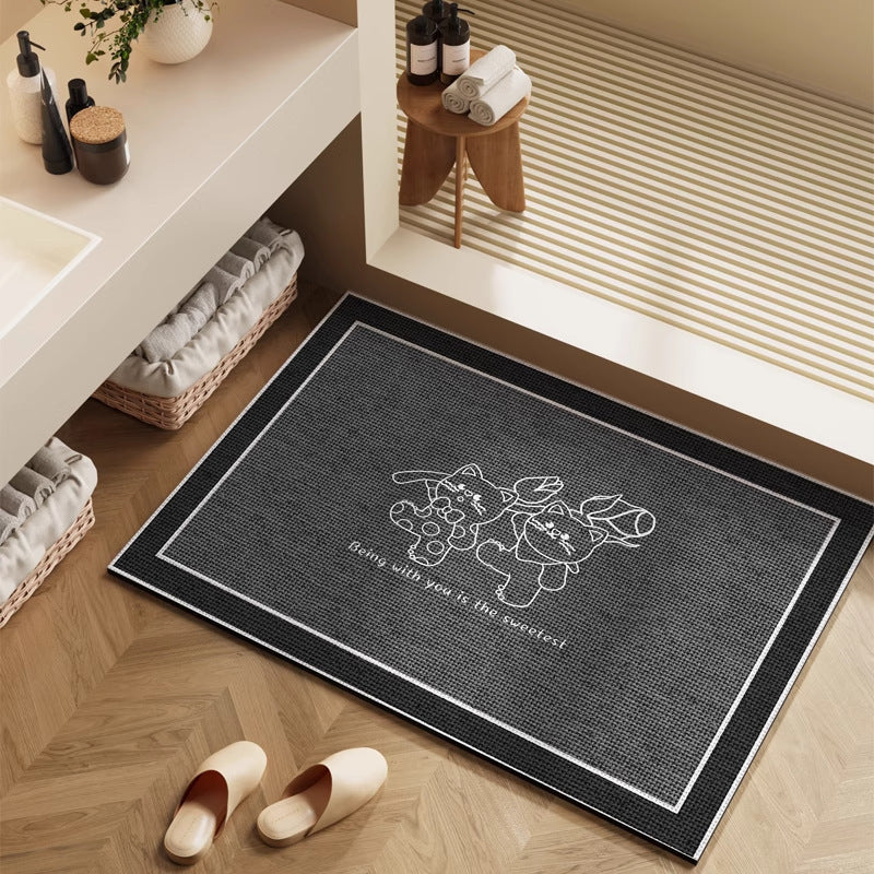 Playful Cartoon Character Bath Mat | Kelmera