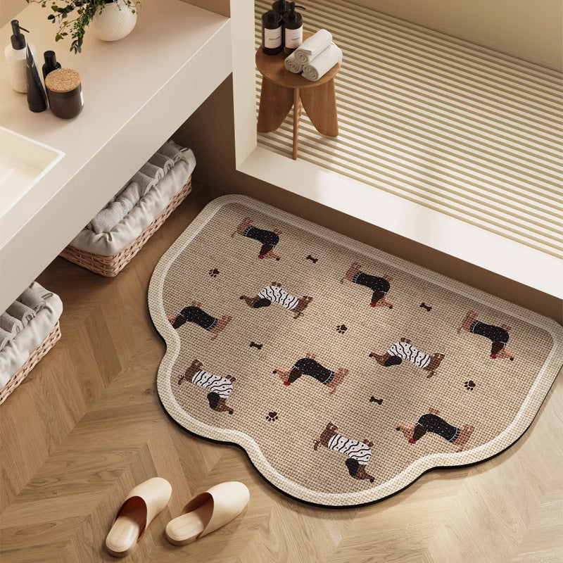 Playful Cartoon Character Bath Mat | Kelmera