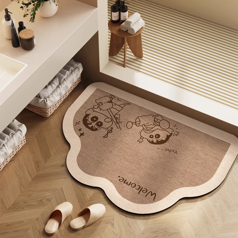 Playful Cartoon Character Bath Mat | Kelmera