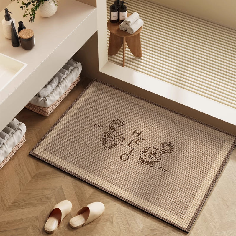 Playful Cartoon Character Bath Mat | Kelmera