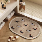 Playful Cartoon Character Bath Mat | Kelmera