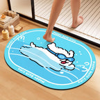 Playful Cartoon Dog Bath Mat | Kelmera