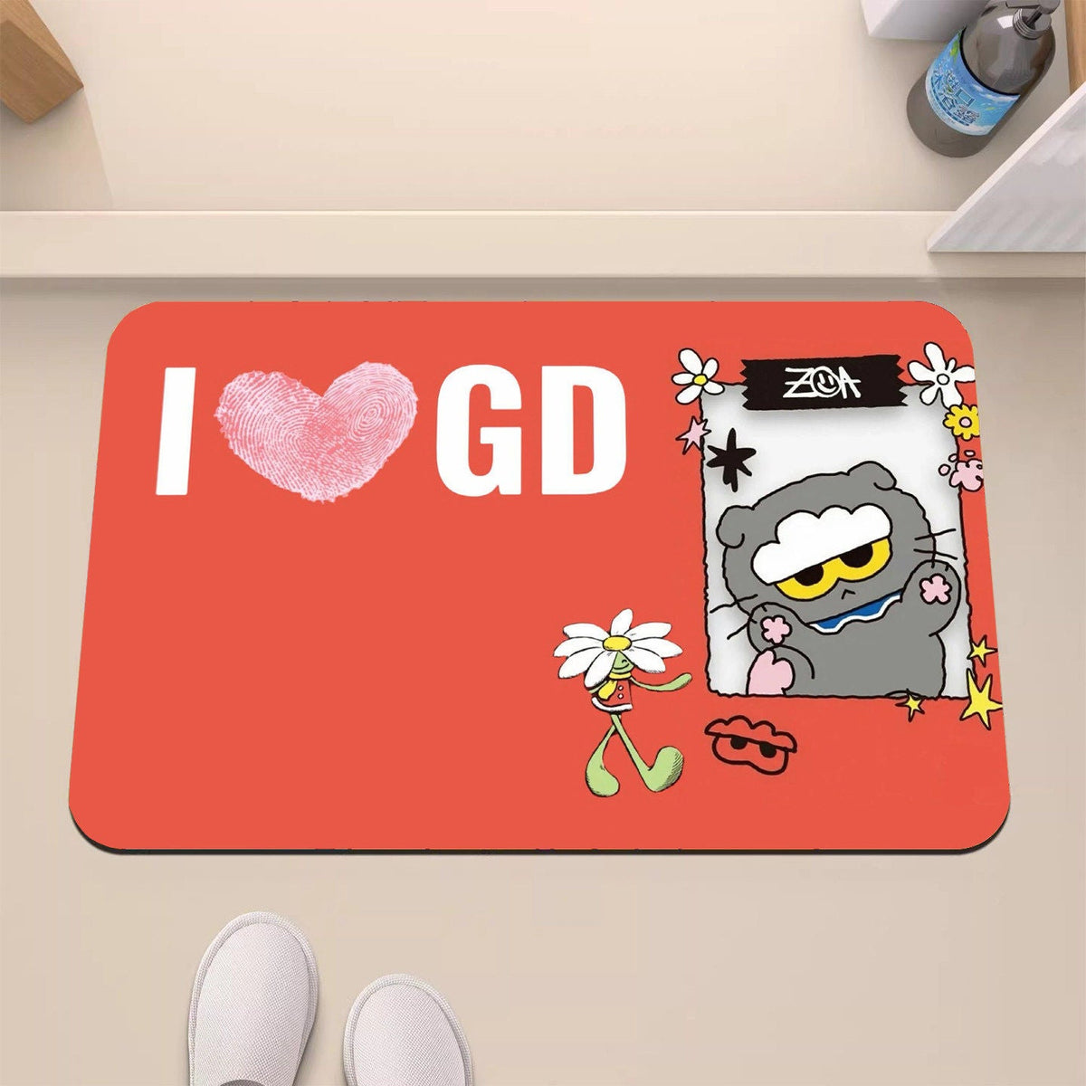 Playful Cartoon-Themed Decorative Mat | Kelmera