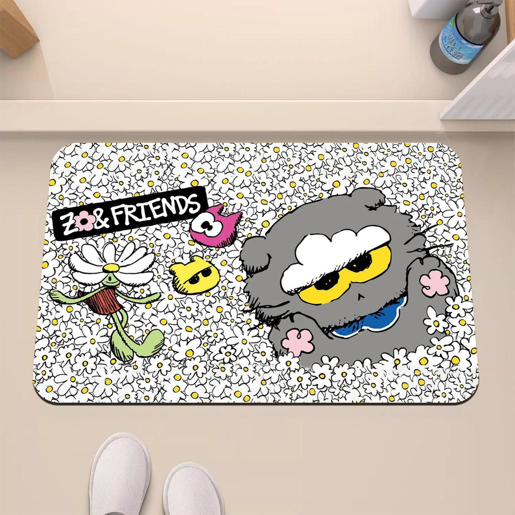 Playful Cartoon-Themed Decorative Mat | Kelmera