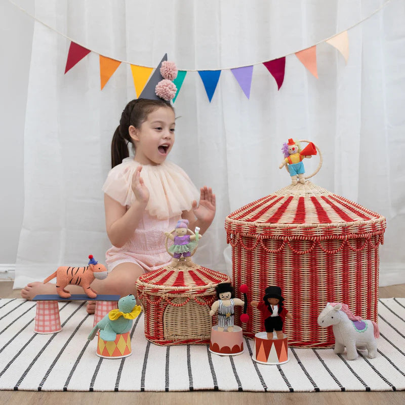 Playful Cat Basket in Circus Design | Kelmera