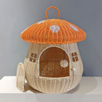 Playful Cat Basket in Mushroom Design | Kelmera