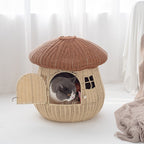 Playful Cat Basket in Mushroom Design | Kelmera