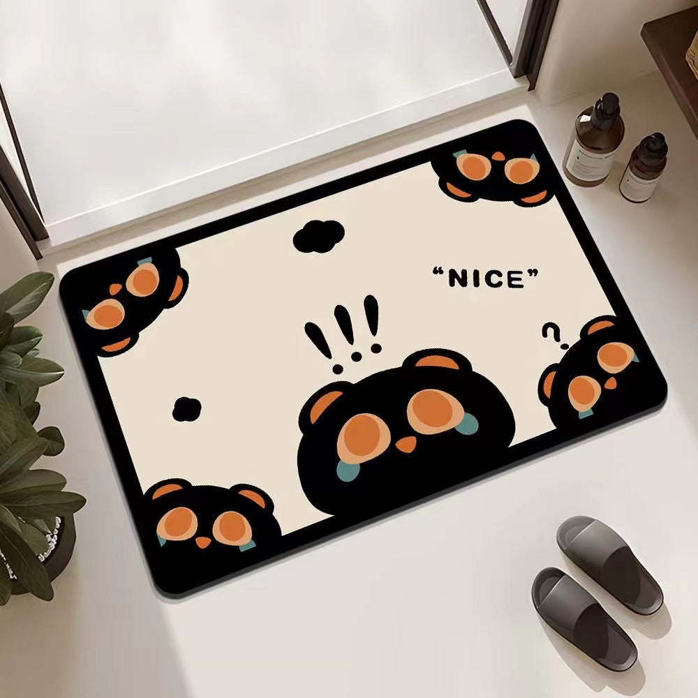 Playful Cat-Themed Entrance Mat Non Slip | Kelmera