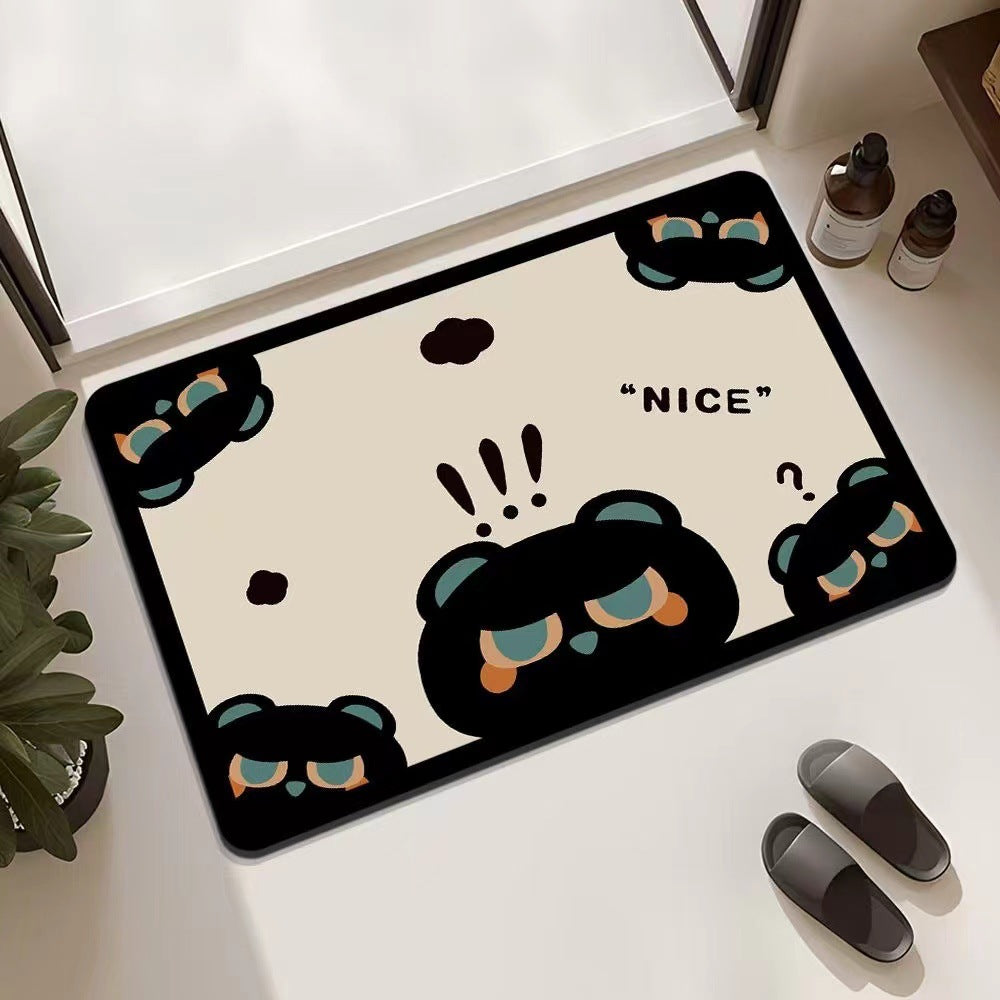 Playful Cat-Themed Entrance Mat Non Slip | Kelmera