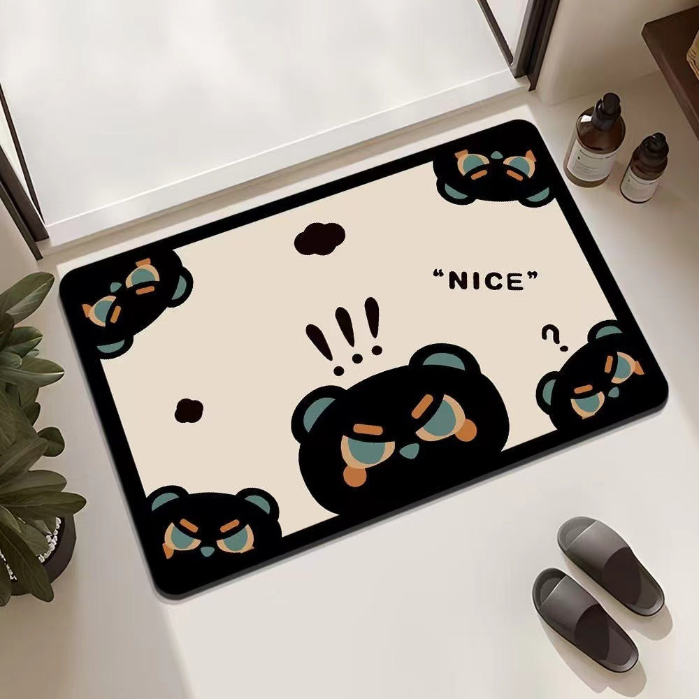 Playful Cat-Themed Entrance Mat Non Slip | Kelmera