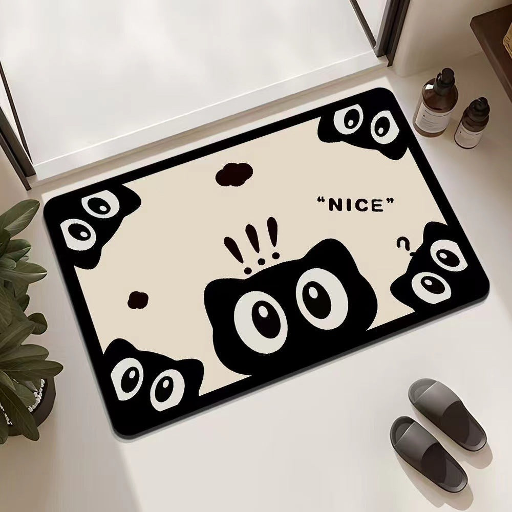 Playful Cat-Themed Entrance Mat Non Slip | Kelmera