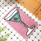 Playful Cocktail Glass Bath Mat | Kelmera