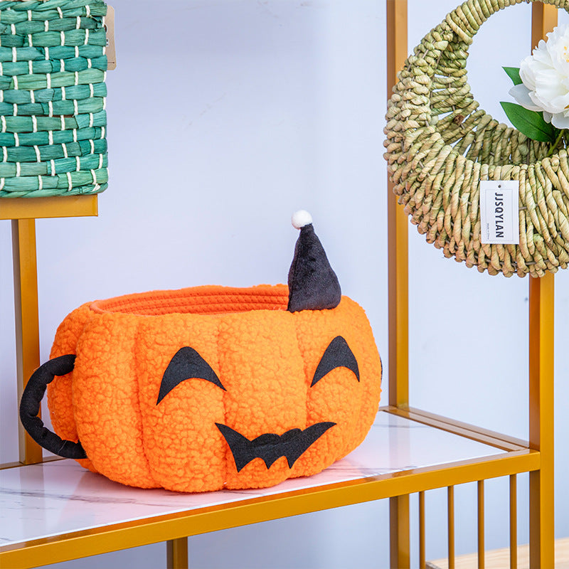 Playful Decorative Storage Basket in Pumpkin Design | Kelmera