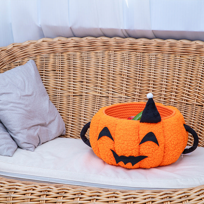 Playful Decorative Storage Basket in Pumpkin Design | Kelmera