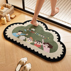 Playful Dog-Themed Bath Rug | Kelmera