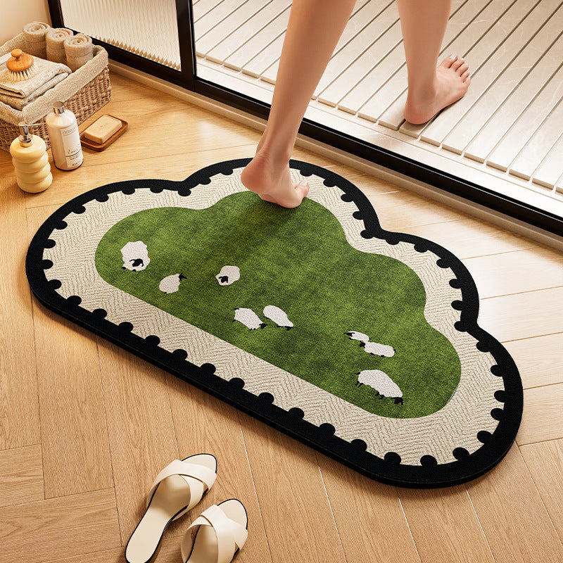 Playful Dog-Themed Bath Rug | Kelmera