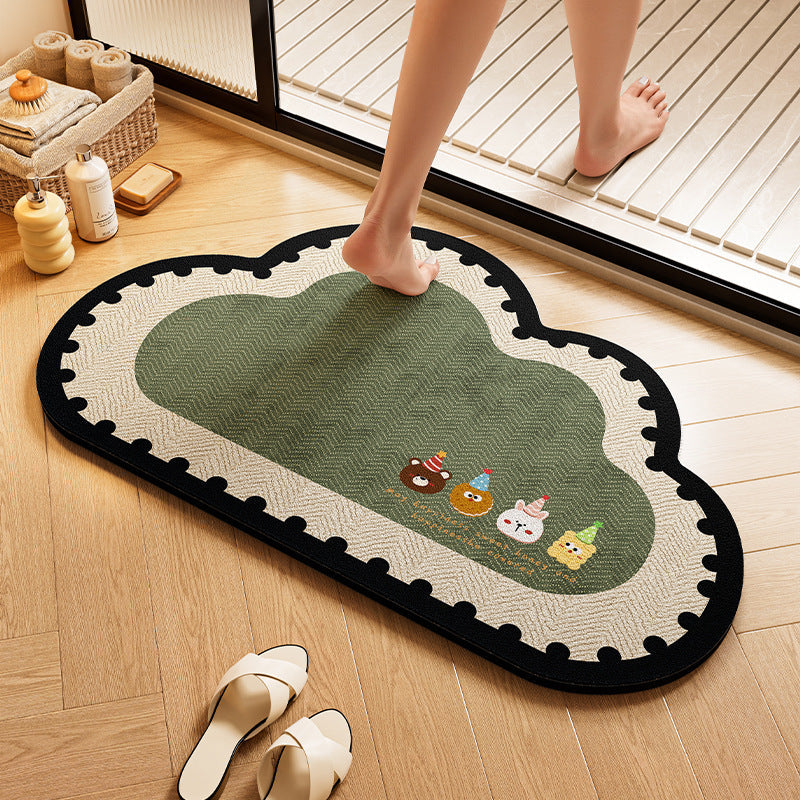 Playful Dog-Themed Bath Rug | Kelmera