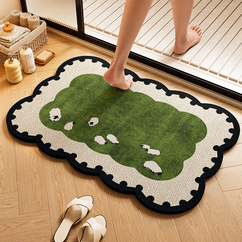 Playful Dog-Themed Bath Rug | Kelmera