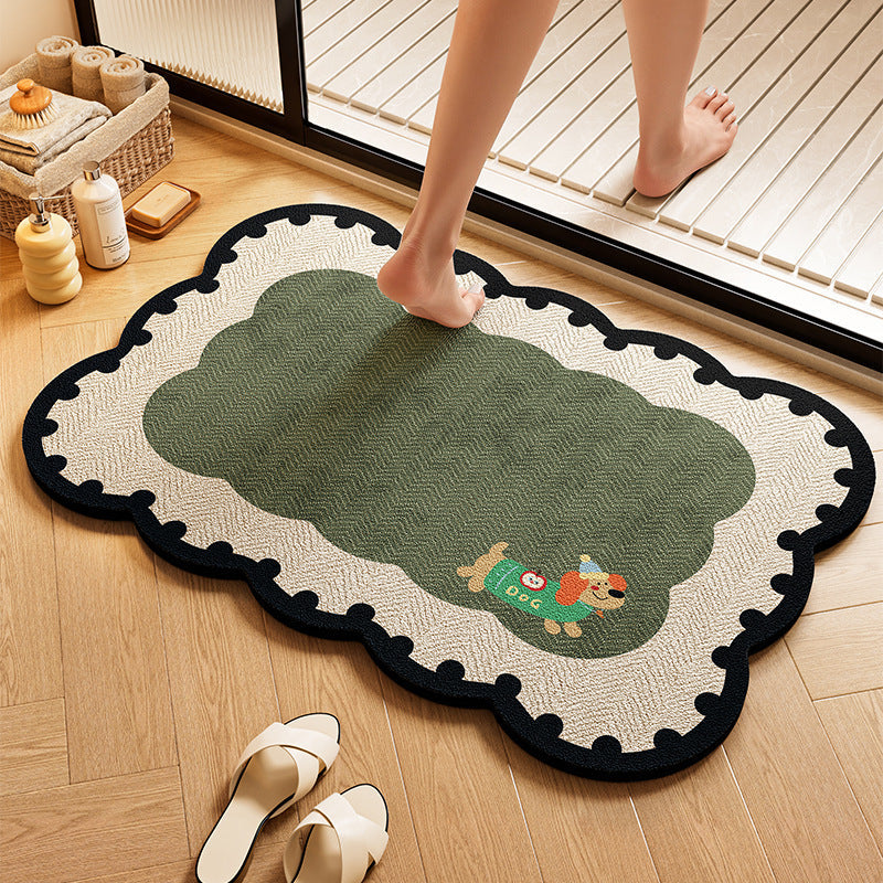 Playful Dog-Themed Bath Rug | Kelmera