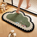 Playful Dog-Themed Bath Rug | Kelmera
