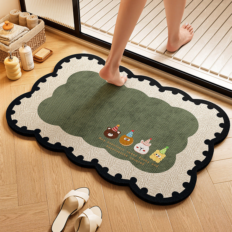 Playful Dog-Themed Bath Rug | Kelmera