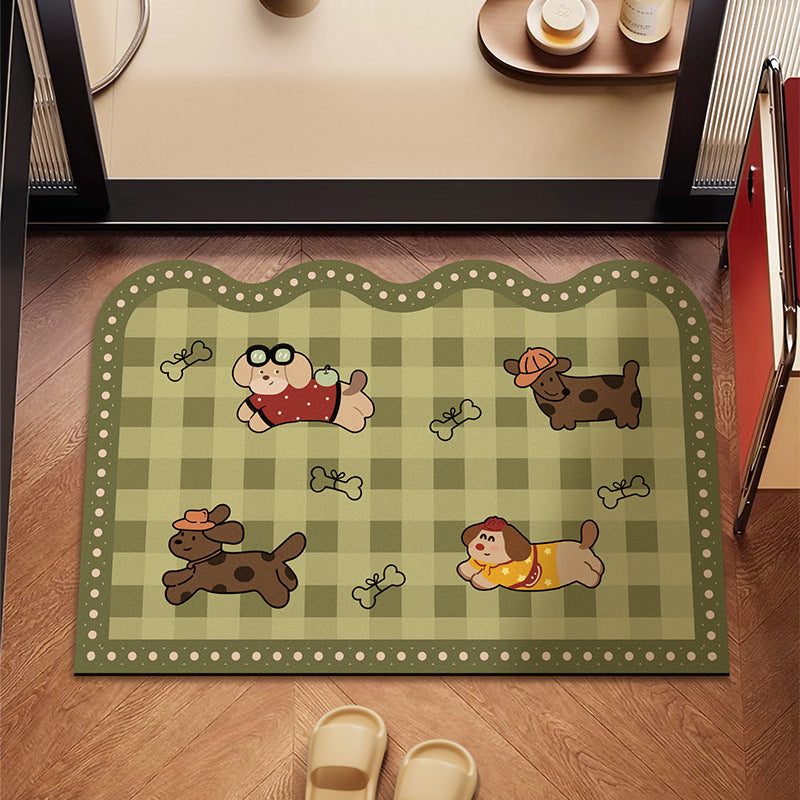 Playful Dog-Themed Floor Mat | Kelmera