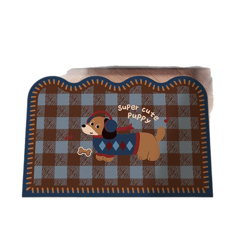 Playful Dog-Themed Floor Mat | Kelmera