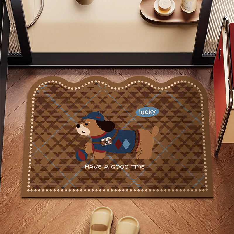 Playful Dog-Themed Floor Mat | Kelmera