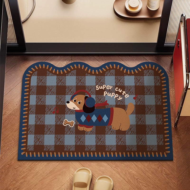 Playful Dog-Themed Floor Mat | Kelmera