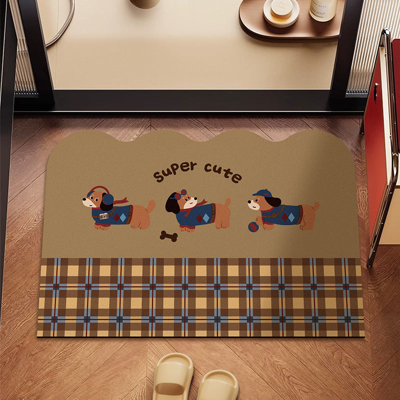 Playful Dog-Themed Floor Mat | Kelmera