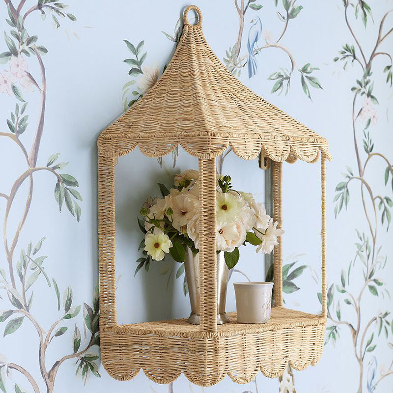 Playful Flower Plate made of Wicker | Kelmera