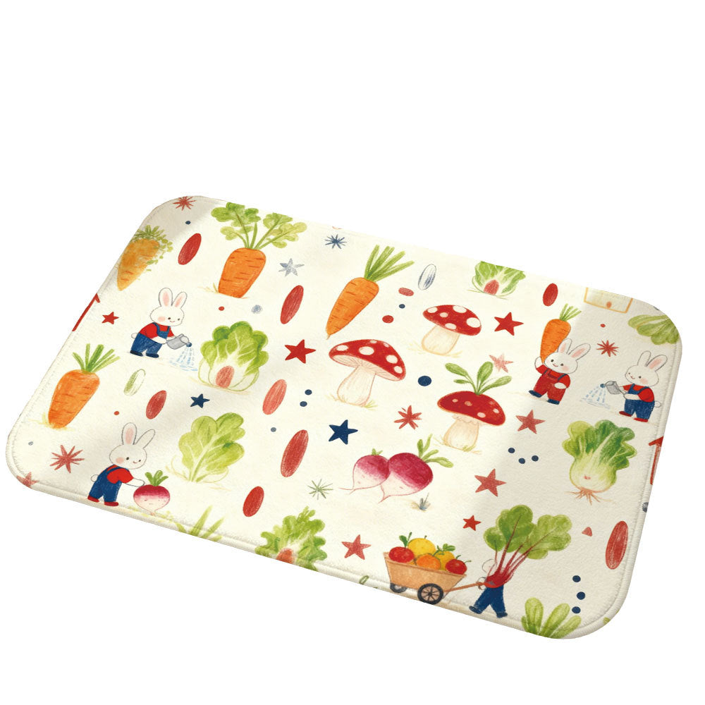 Playful Garden-Themed Area Mat | Kelmera